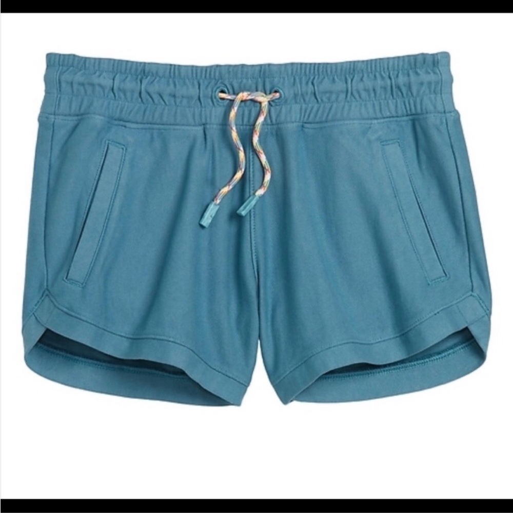 Athleta girls all play farallon shorts 14 blue drawstring
